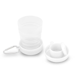 Copo dobrável para guardar comprimidos de 200ml Pillcup Colors cor branco