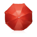 Guarda-sol de praia de poliéster 170T com proteção UV Ø180 cor vermelho