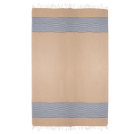 Toalha de praia promocional de algodão de 100x180cm leve 220 g/m2 cor azul-marinho