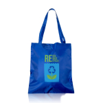 Saco dobrável de RPET ideal para levar para qualquer lugar 50 g/m2 cor azul real
