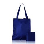 Saco dobrável de RPET ideal para levar para qualquer lugar 50 g/m2 cor azul-marinho