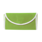 Saco dobrável de non-woven com fecho de velcro 80 g/m2 cor verde-claro