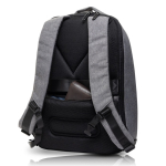 Mochila antirroubo de nylon para PC com bolso traseiro 15,6” cor cinzento-escuro