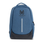 Mochila antirroubo de nylon para PC com bolso traseiro 15,6” cor azul-marinho