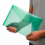 Pasta transparente de plástico para transportar documentos A5 80 g/m2