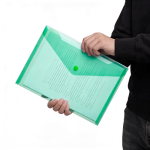 Pasta transparente de plástico para transportar documentos A5 80 g/m2
