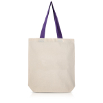 Saco de algodão com fundo inferior e alças de cores 180 g/m2 cor violeta