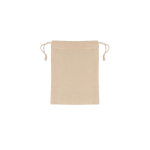 Saco de presente de algodão com certificação OEKO-TEX 10x14 cm cor bege