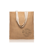 Saco de compras de juta com alças de algodão 265 g/m2