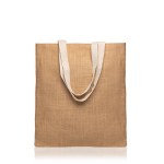 Saco de compras de juta com alças de algodão 265 g/m2