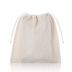 Saco de malha de algodão com um lado em forma de rede 140 g/m² cor bege
