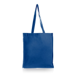 Saco de algodão orgânico com alças longas e fole 220 g/m2 cor azul-marinho