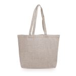 Saco grande de algodão reciclado jaspeado com fundo 280 g/m2 cor caqui
