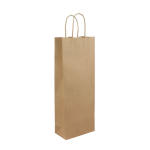 Saco, papel kraft especial para vinho, alças torcidas 120 g/m2 cor natural