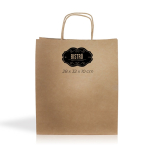 Saco de kraft com laterais reforçadas resistente 90 g/m² cor natural