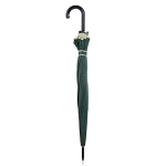 Guarda-chuva automático com punho de madeira e 16 painéis Ø120 cor verde-escuro