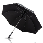 Guarda-chuva personalizado pongee 190T com detalhes coloridos Ø122 cor cinzento-claro
