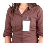 Identificador ideal para prender no bolso 7.5x12cm cor transparente