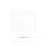 Identificador de PVC ideal para levar uma acreditação 9x5.5cm cor branco
