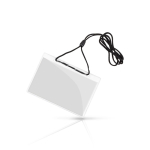 Porta-credenciais com cordão ajustável para pendurar 10,3 x 6,6 cm