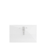 Identificador de plástico transparente com alfinete traseiro 9x5.5cm cor transparente
