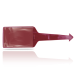Identificador de malas de várias cores com frente transparente cor bordeaux
