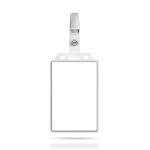 Porta-credenciais duro, perfeito para pendurar no bolso 5,5 x 8,7 cm cor transparente