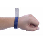 Pulseira fina de vinil identificativa para festivais e festas cor azul-marinho