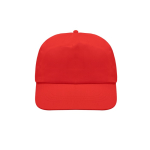 Boné de algodão e poliéster com fecho de velcro 125 g/m2 cor vermelho