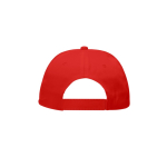 Boné de algodão e poliéster com fecho de velcro 125 g/m2 cor vermelho