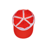 Boné de algodão e poliéster com fecho de velcro 125 g/m2 cor vermelho