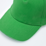 Boné de algodão penteado com detalhe colorido na viseira 255 g/m2 cor verde