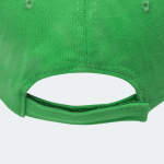 Boné de algodão penteado com detalhe colorido na viseira 255 g/m2 cor verde