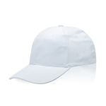 Boné de algodão com fecho de fivela metálica 255 g/m2 cor branco