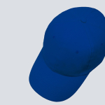Boné de algodão com fecho de fivela metálica 255 g/m2 cor azul real