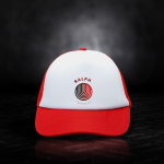 Boné de adulto com malha traseira respirável e painel frontal 370 g/m2 cor vermelho