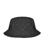 Chapéu estilo bob reversível de nylon com forro polar interior cor preto
