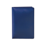 Carteira porta-documentos com 2 separadores e interior transparente cor azul-marinho