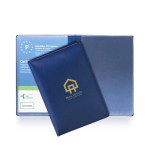 Carteira porta-documentos com 2 separadores e interior transparente