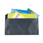 Porta-documentos ideal para levar a documentação para viajar cor azul-marinho