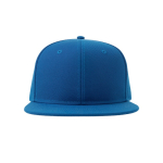 Boné infantil de poliéster reciclado com pala plana 300 g/m2 cor azul real