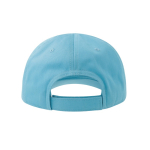 Boné para crianças de algodão orgânico de tipo baseball de 260 g/m2 cor azul-claro