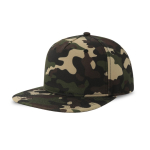 Boné em sarja de poliéster reciclado com pala plana 300 g/m2