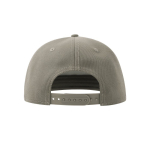 Boné de poliéster reciclado com pala plana de 5 painéis 300 g/m2 cor cinzento-claro