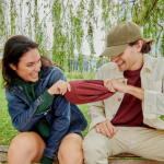 Boné desestruturado com fecho de fivela e mistura de algodão 280 g/m²