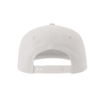 Boné vintage de algodão reciclado com pala plana 260 g/m2 cor branco