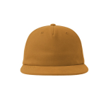 Boné vintage de algodão reciclado com pala plana 260 g/m2 cor mostarda