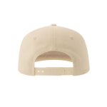 Boné vintage de algodão reciclado com pala plana 260 g/m2 cor caqui