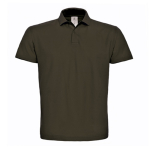 Polo de algodão piqué para homem com 2 botões 180 g/m2 B&C cor castanho