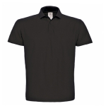 Polo de algodão piqué para homem com 2 botões 180 g/m2 B&C cor preto